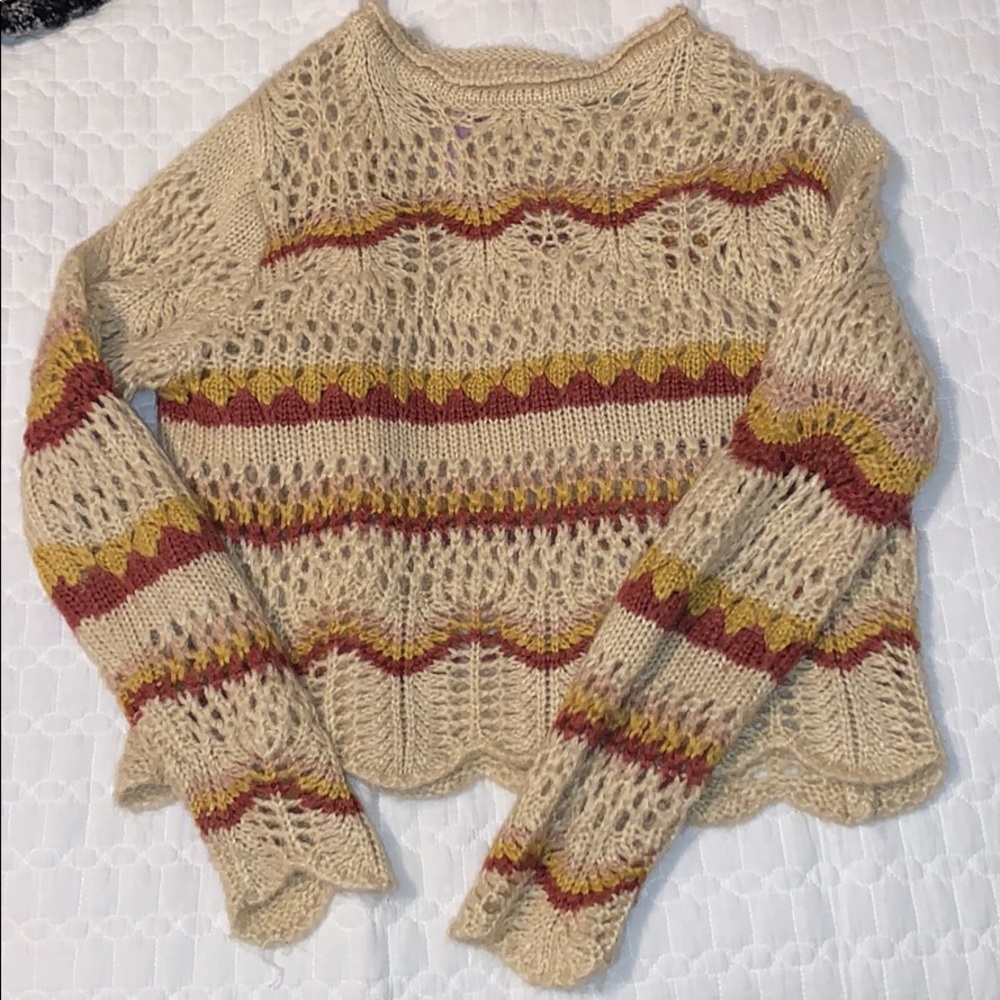 Cropped sweater.